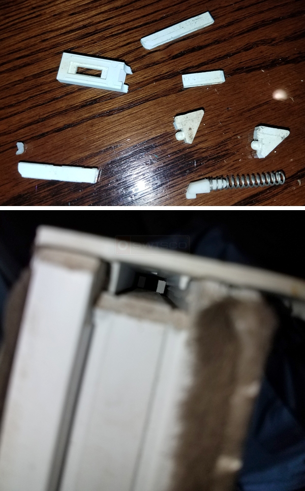 User submitted photos of window hardware.