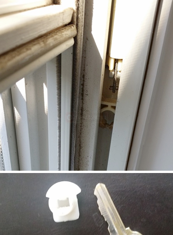 User submitted photos of window hardware.