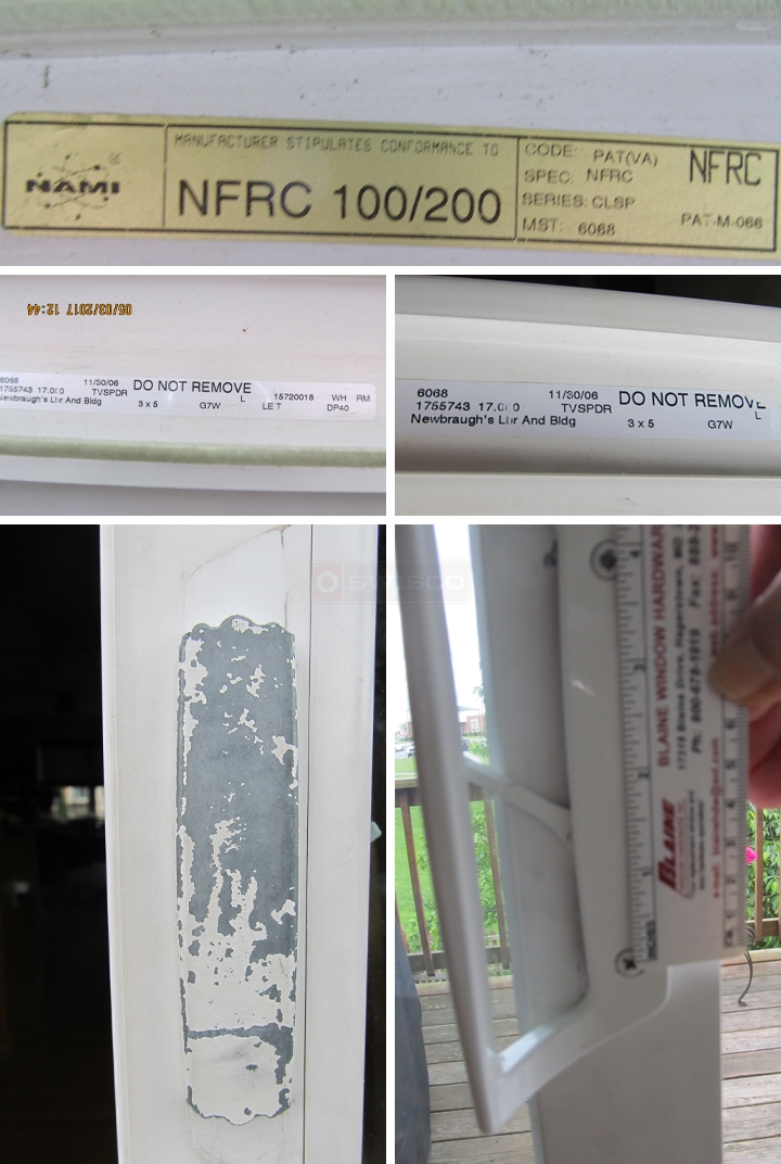 User submitted photos of patio door hardware.
