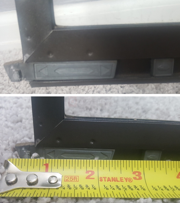 Storm door window clips and bolts