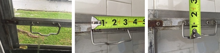 User submitted photos of window hardware.