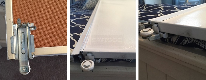 User submitted photos of closet door hardware.