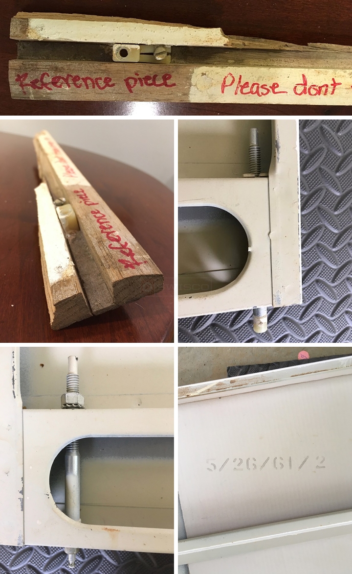 User submitted photos of bi-fold door hardware.