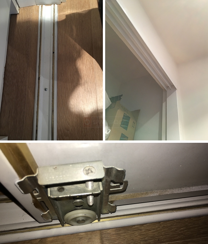 User submitted photos of closet hardware.