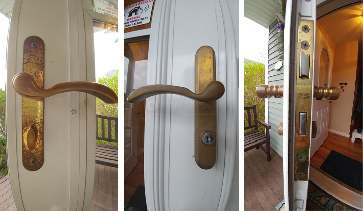 User submitted photos of a door handle set.