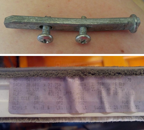 User submitted photos of window hardware.