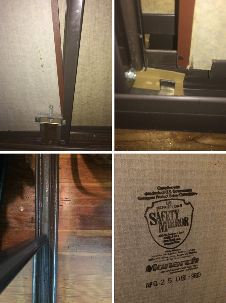 User submitted photos of closet hardware.