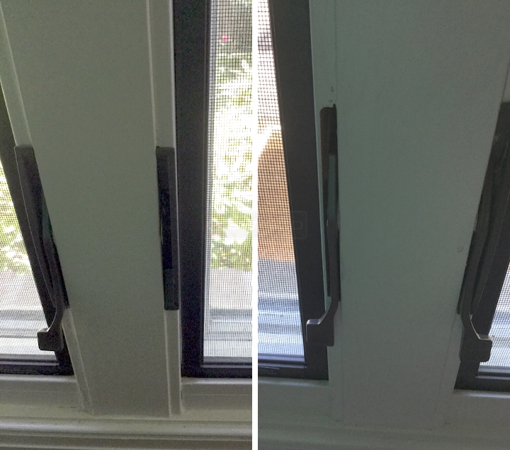 User submitted photos of window hardware.