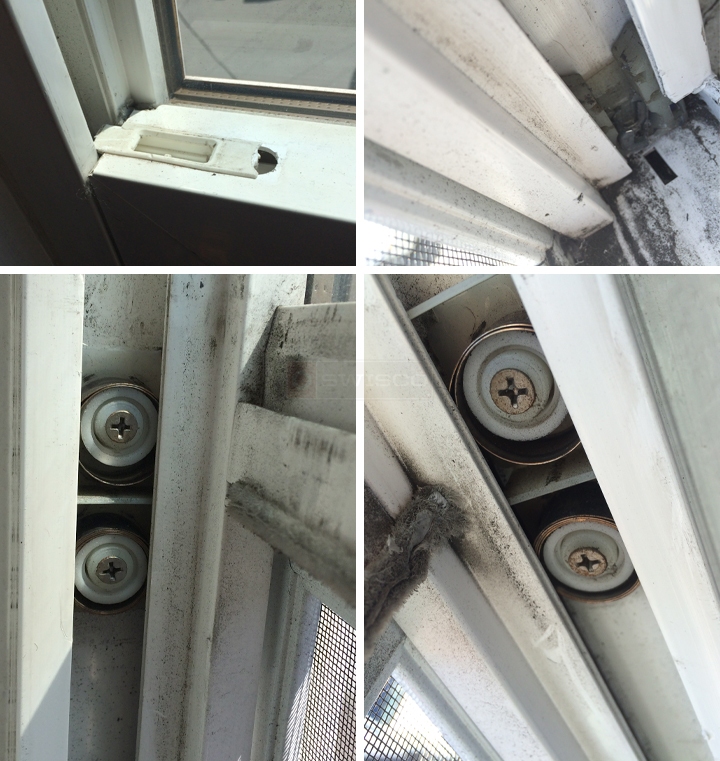 User submitted photos of window hardware.