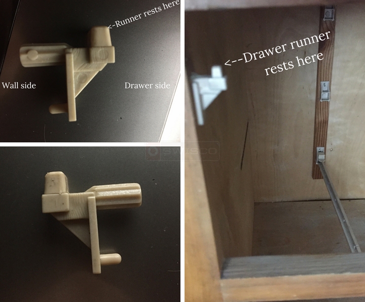 User submitted photos of drawer hardware.