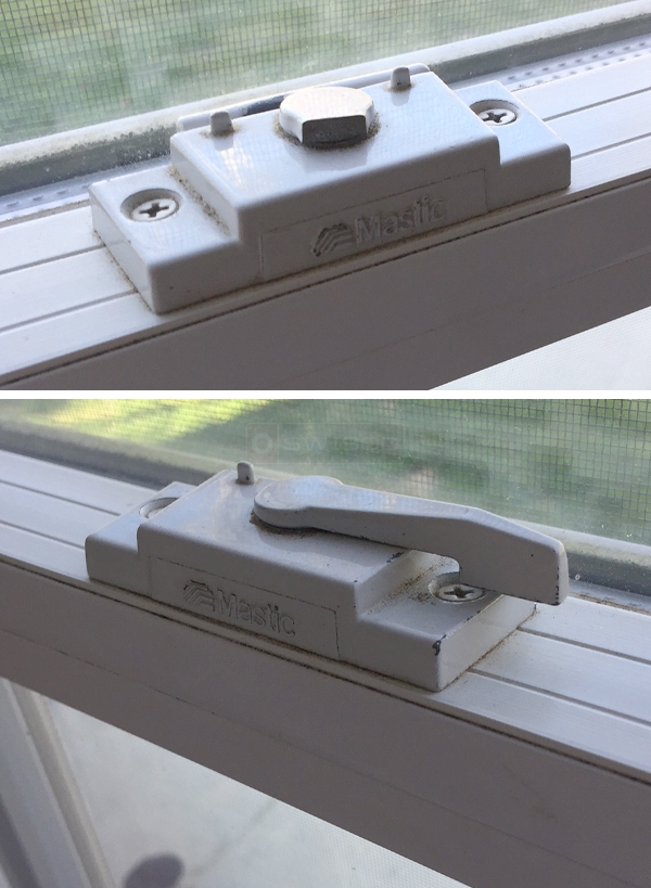 User submitted photos of a window lock.