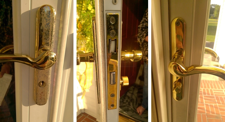 User submitted photos of a door handle set.