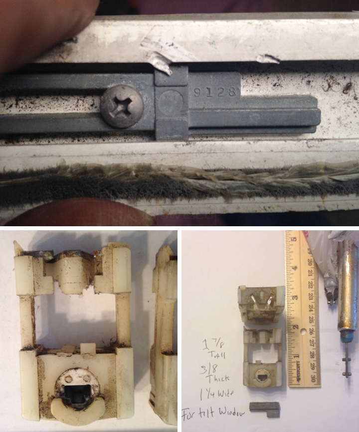 User submitted photos of window hardware.