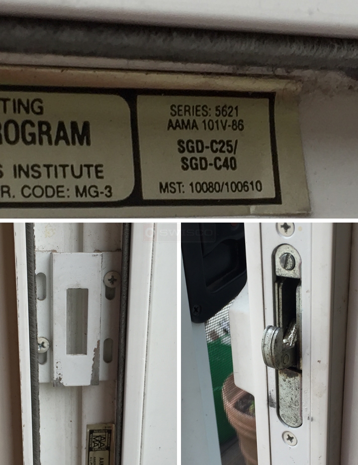 User submitted photos of patio door hardware.