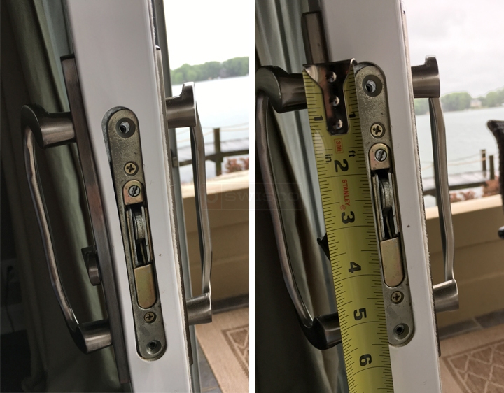 User submitted photos of patio door hardware.