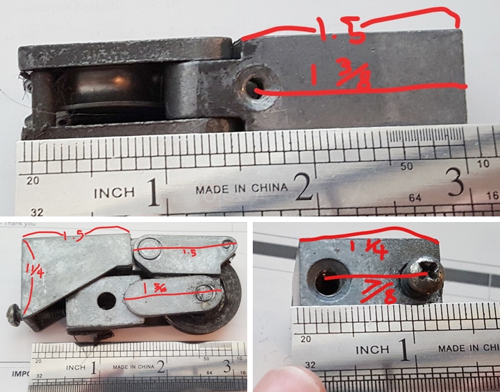 User submitted photos of a patio door roller.