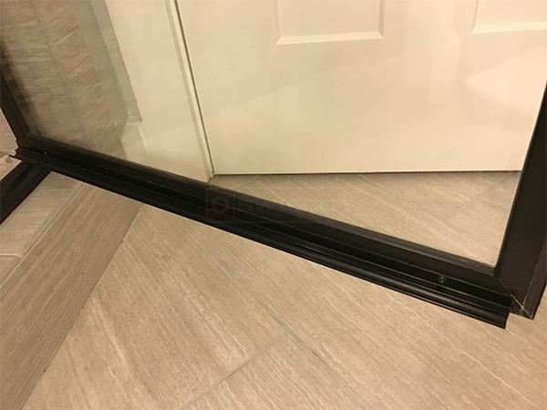 User submitted photos of a shower door sweep.