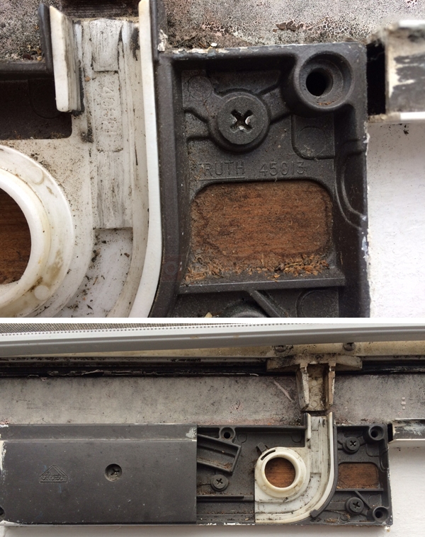 User submitted photos of skylight hardware.