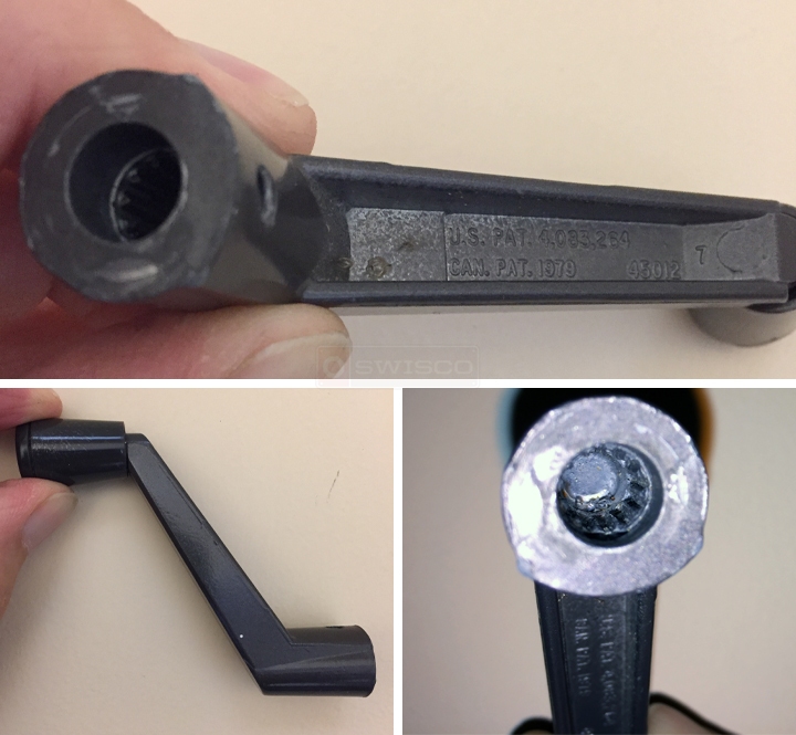 User submitted photos of a window operator handle.
