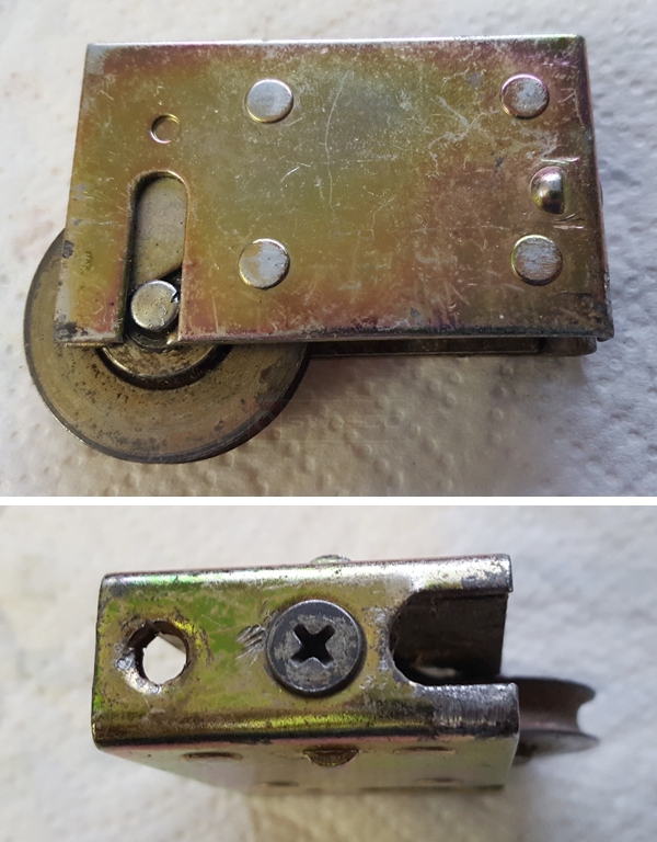 User submitted photos of a patio door roller.