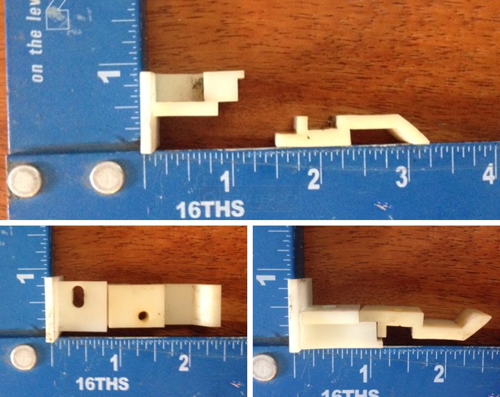 User submitted photos of a top sash guide.