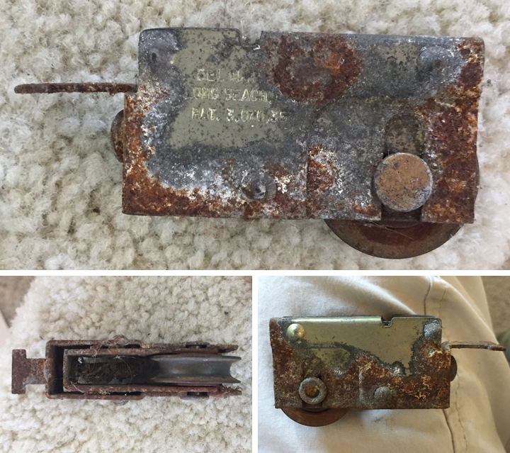 User submitted photos of a patio door roller.