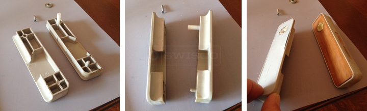 User submitted photos of patio door hardware.