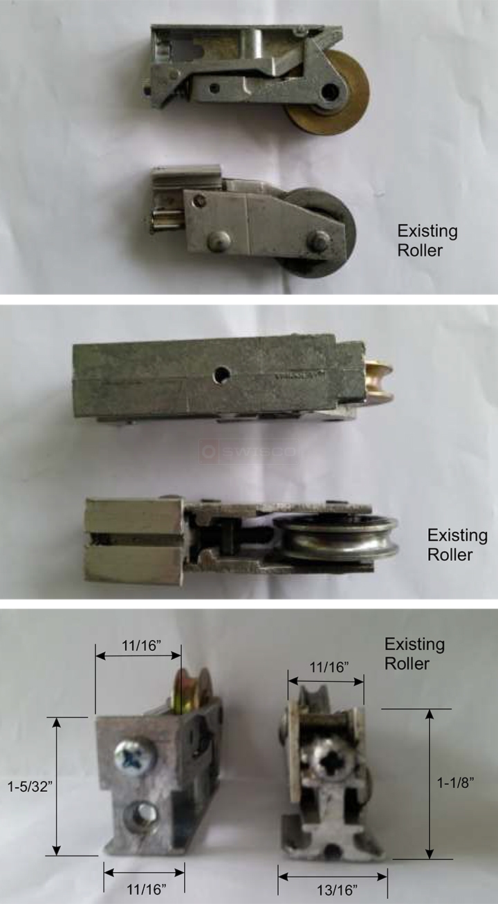 User submitted photos of a patio door roller.