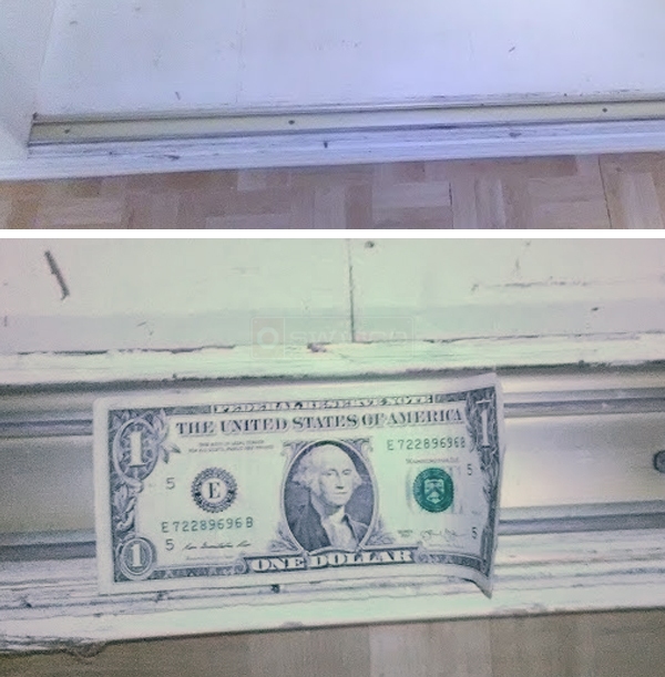 User submitted photos of closet door track.