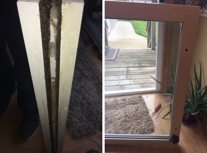 User submitted photos of patio door hardware.