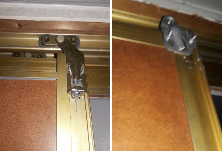 User submitted photos of closet door hardware.