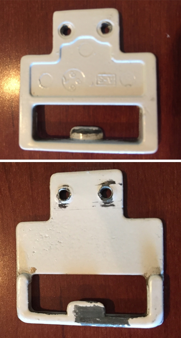 User submitted photos of a window lock keeper.