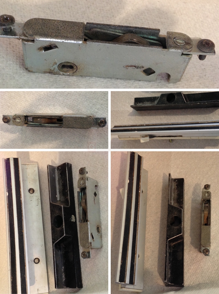 User submitted photos of patio door hardware.