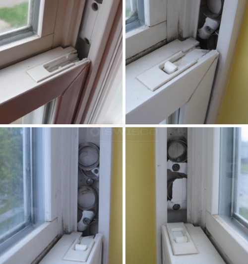 User submitted photos of window hardware.