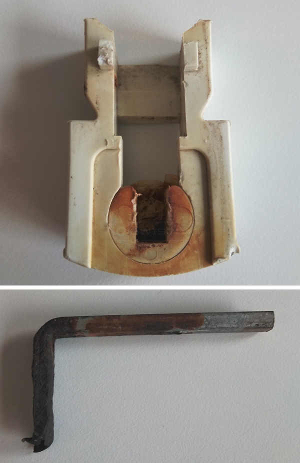 User submitted photos of window hardware.