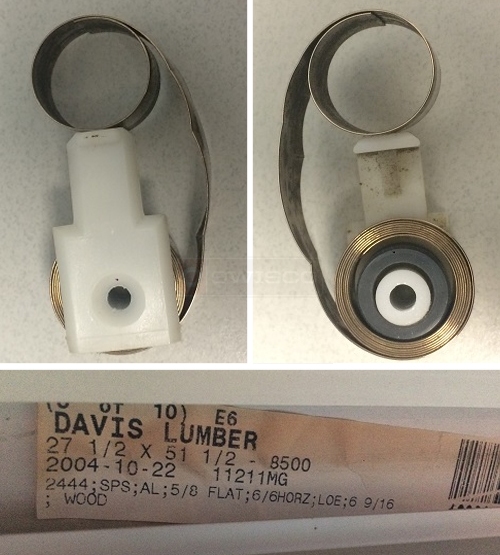 User submitted photos of a window balance.