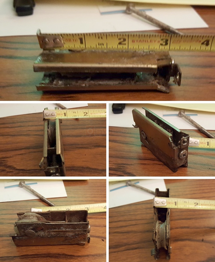 User submitted photos of a patio door roller.