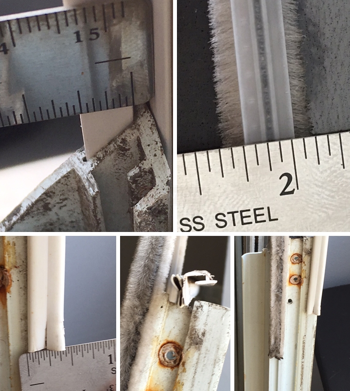 User submitted photos of weatherstripping.