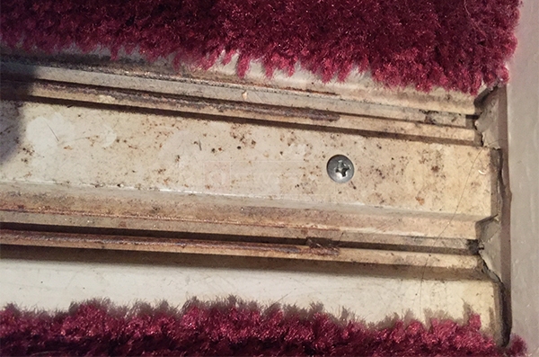 User submitted a photo of a closet door track.