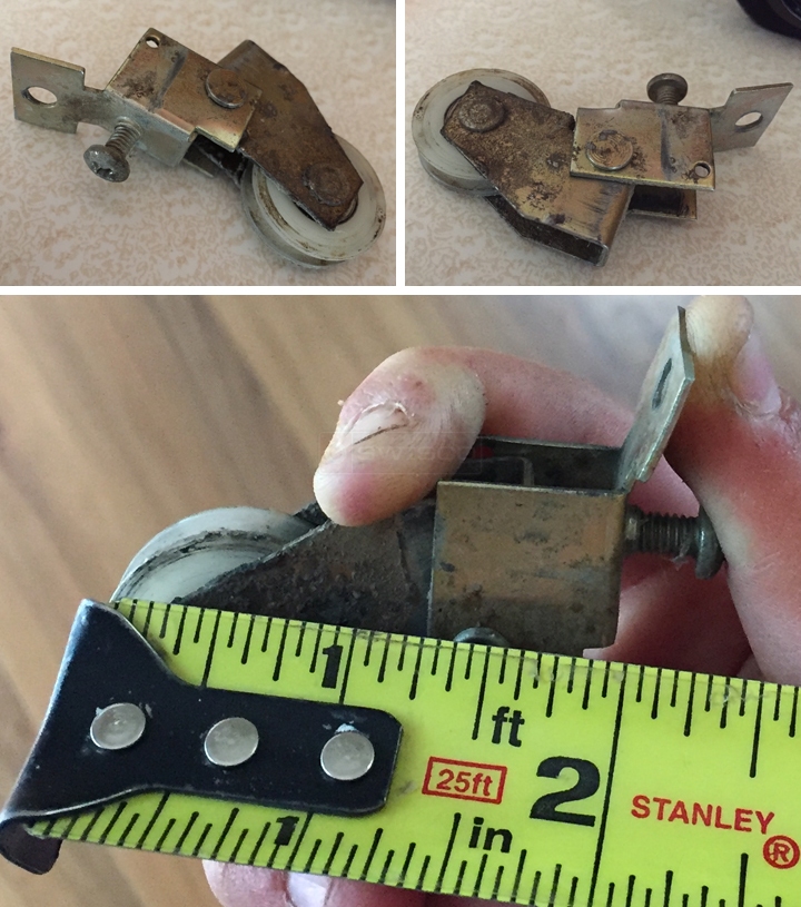 User submitted photos of a patio door roller.