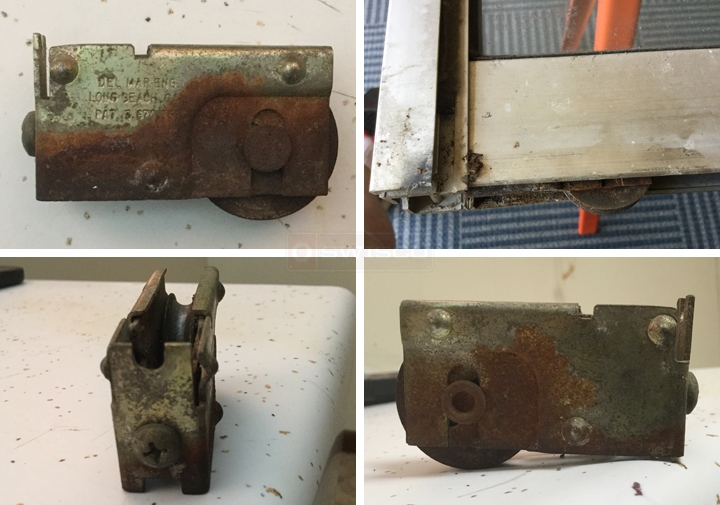 User submitted photos of a patio door roller.