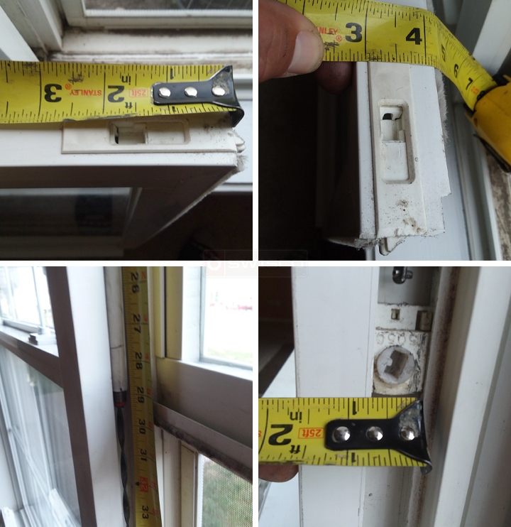 User submitted photos of window hardware.