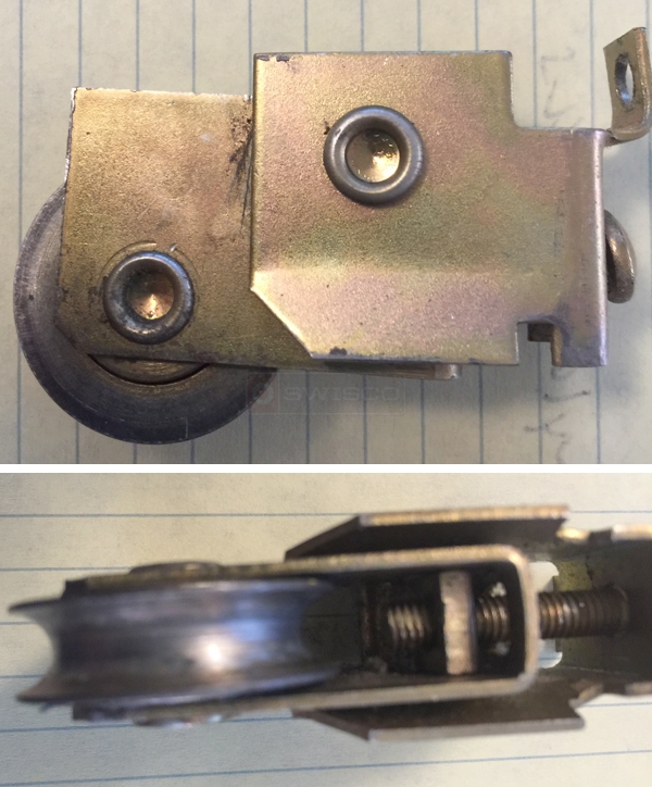 User submitted photos of a mirror closet door roller.