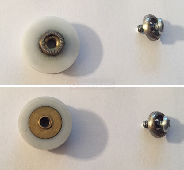 User submitted photos of patio door hardware.