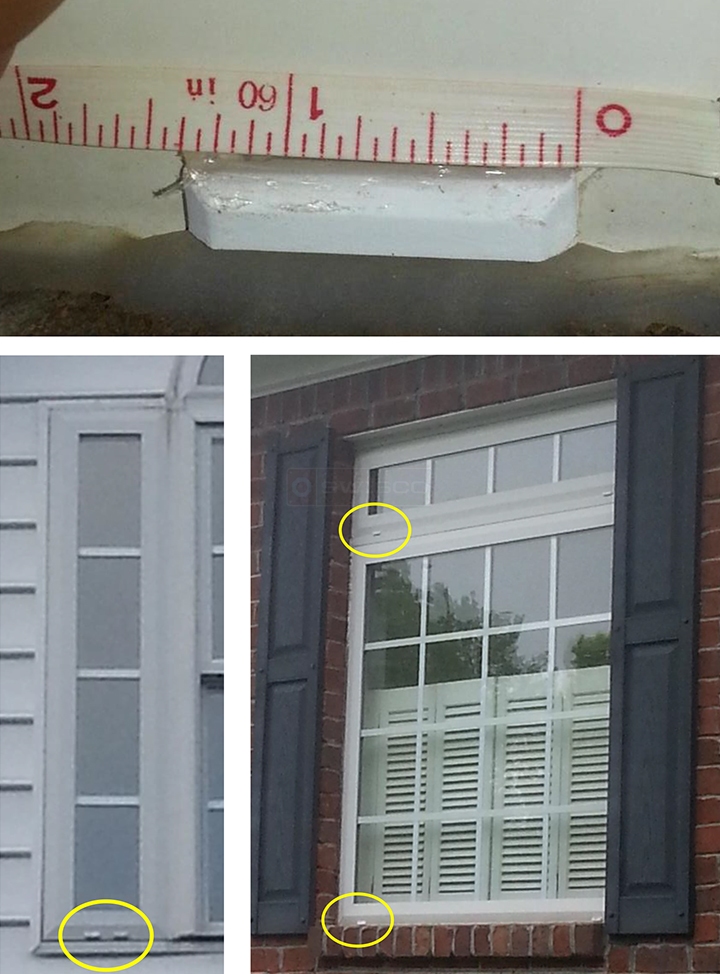 User submitted photos of a weep hole cover.