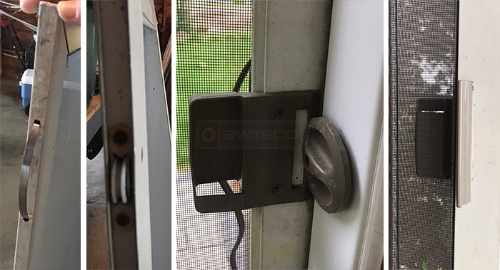 Screen door hardware