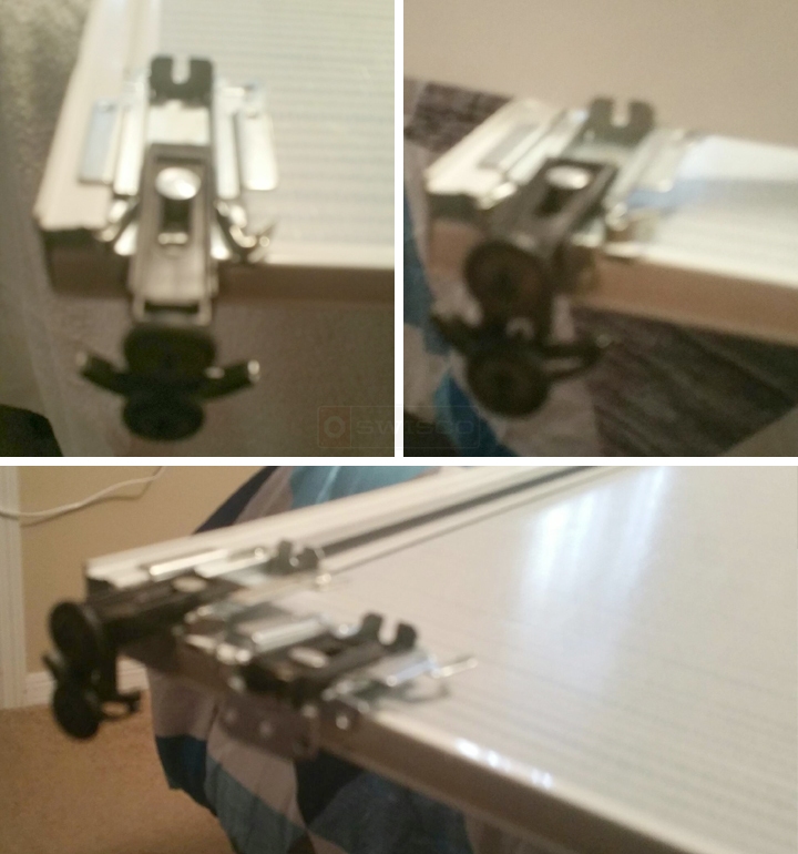 User submitted photos of a closet door roller.