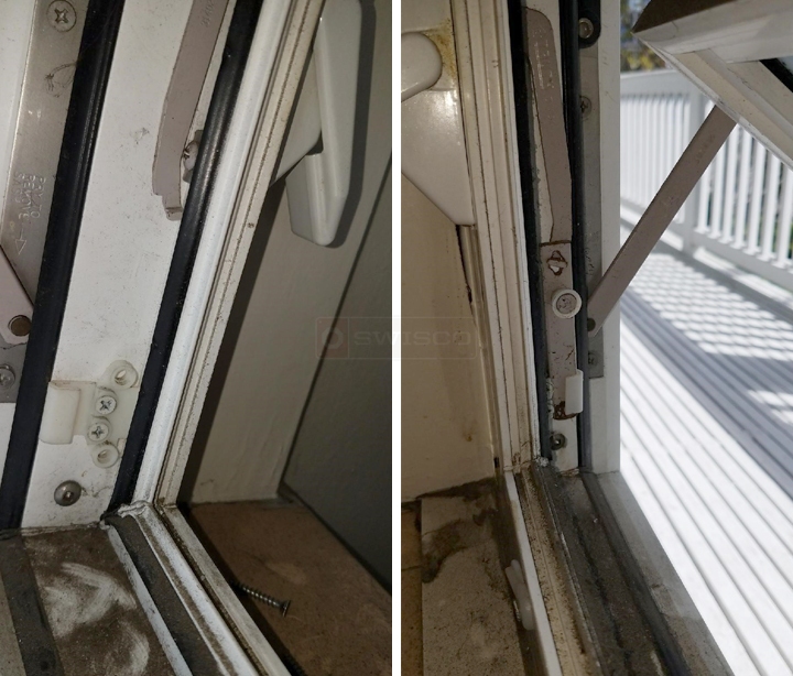User submitted photos of window hardware.