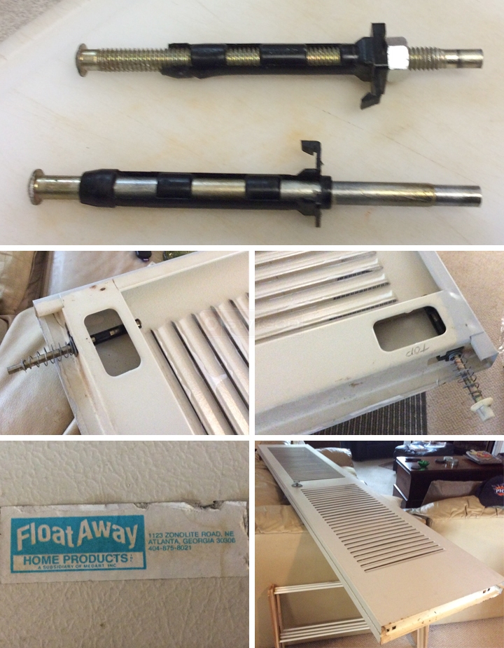User submitted photos of bi-fold door hardware.