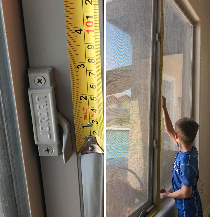 User submitted photos of a window lock.